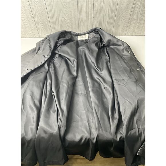Women's XL Dero by Rocco D'Amelio Vintage Black Leather Mid Length Jacket - Picture 8 of 12